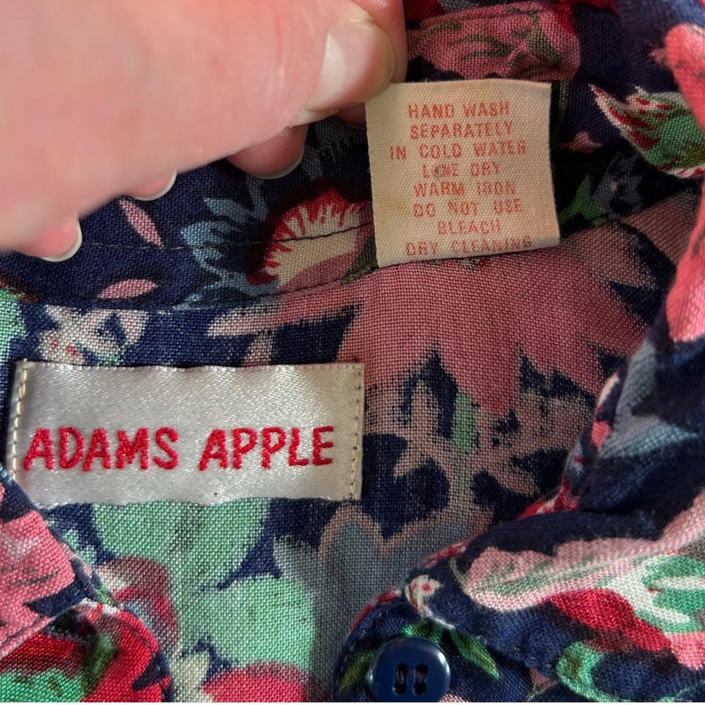 Vintage Adams Apple‎ Floral Short Sleeve Romper Women's Size Small - Picture 5 of 5